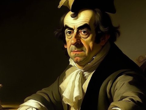 Classic Portrait of a Man by Candlelight