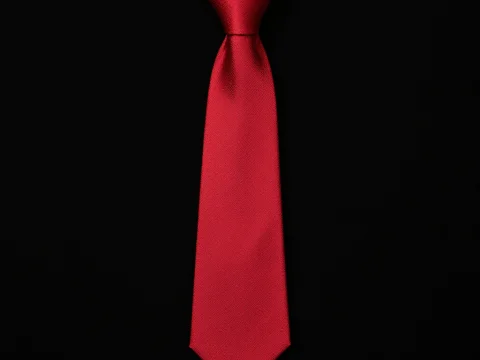 Classic Red Corporate Tie on Black Background