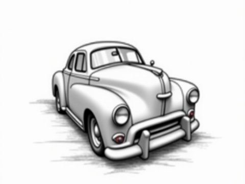 Classic Vintage Car Illustration