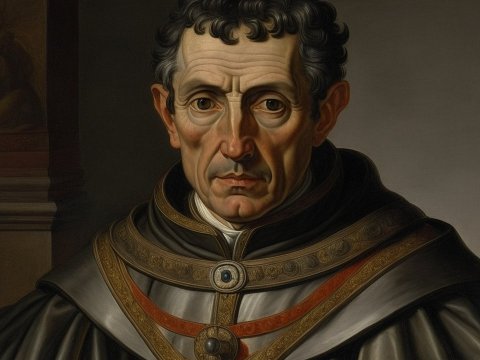 Classical Portrait of a Man in Ornate Robes