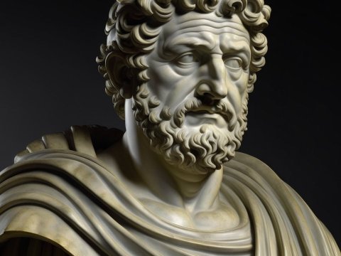 Classical Roman Marble Bust of a Bearded Man