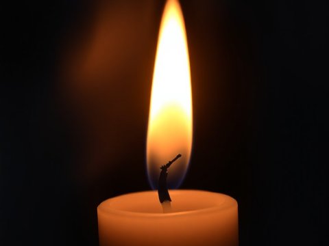 Close-Up of a Burning Candle Flame