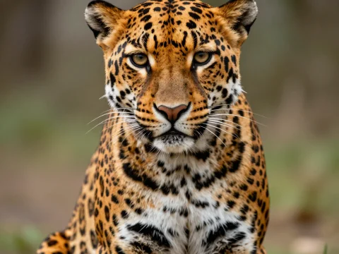 Close-up of a Majestic Leopard in Natural Habitat