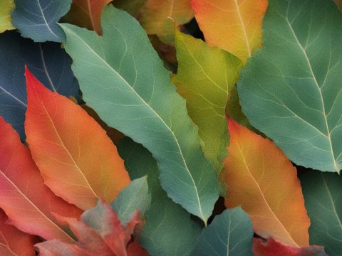 Close-up of Colorful Autumn Leaves