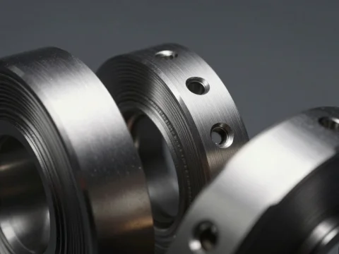 Close-up of Precision Metal Components