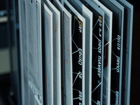 Close-up of Quantum Computing Hardware Panels