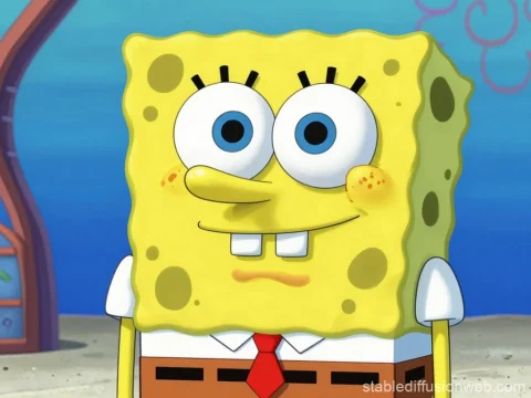 Close-up of SpongeBob SquarePants Character