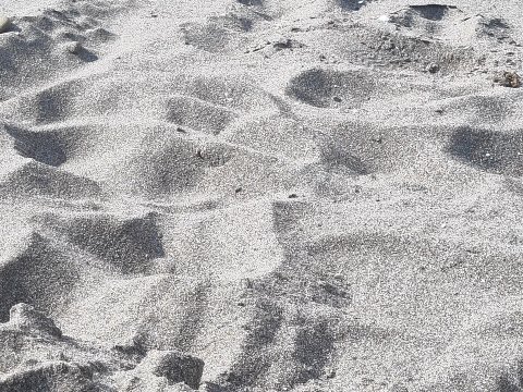 Close-up of Textured Sand Beach Surface