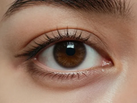 Close-up Realistic Brown Eye Detail