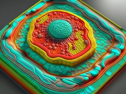 Colorful 3D Abstract Cellular Structure