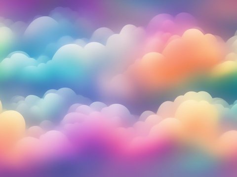 Colorful Abstract Blurred Foggy Clouds