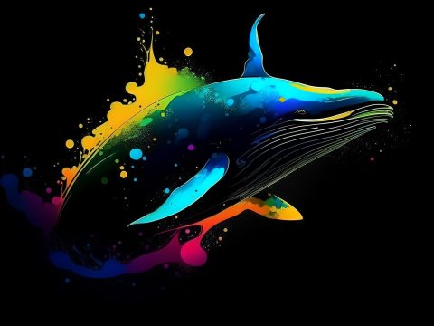 Colorful Abstract Whale Illustration
