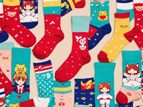 Colorful Anime-Inspired Socks Collection