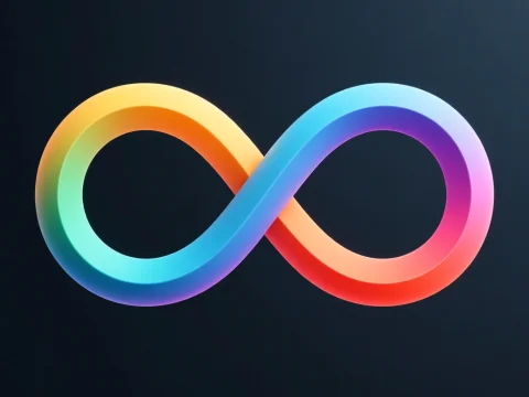 Colorful Infinity Symbol with Smooth Gradient