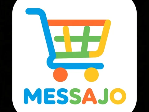 Colorful Messajo Shopping Cart Logo