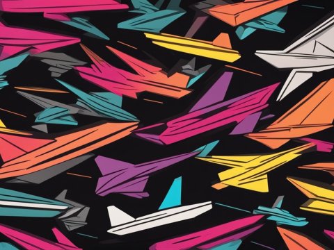 Colorful Paper Planes in Dynamic Flight