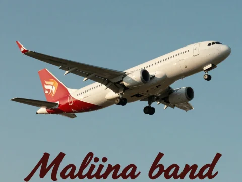 Commercial Airplane Soaring in Clear Sky