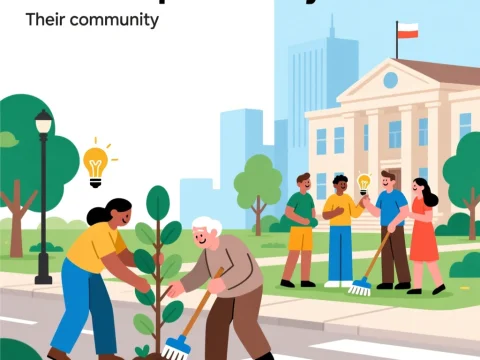 Community Civic Responsibility Illustration