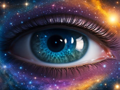 Cosmic Eye with Galaxy Surrounding