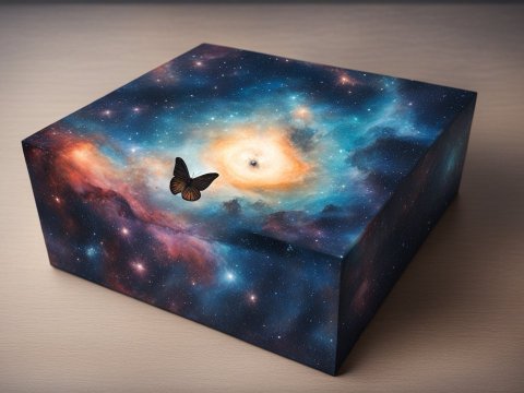 Cosmic Galaxy Box with Butterfly Detail