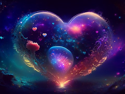 Cosmic Heart in a Vibrant Galaxy