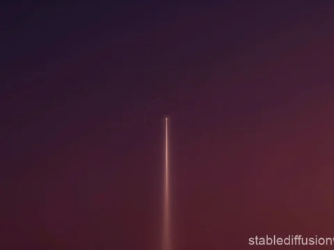 Cosmic Spiral Signal Emitting Light Beam