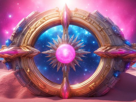 Cosmic Stargate Radiating Bright Energy