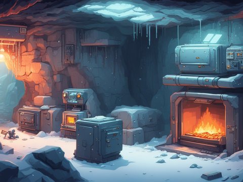 Cozy Underground Bunker with Warm Fireplace