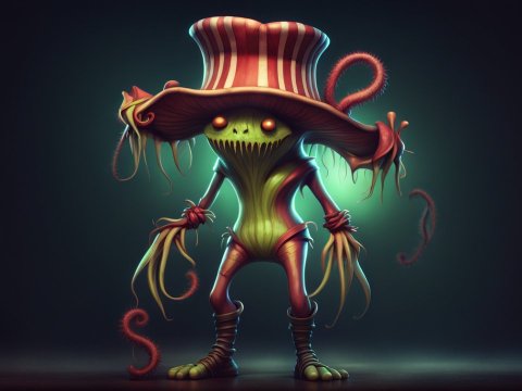 Creepy Mystical Carnivorous Mushroom Creature