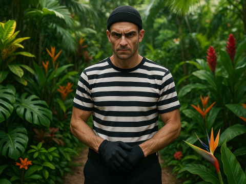 Criminal in Tropical Garden