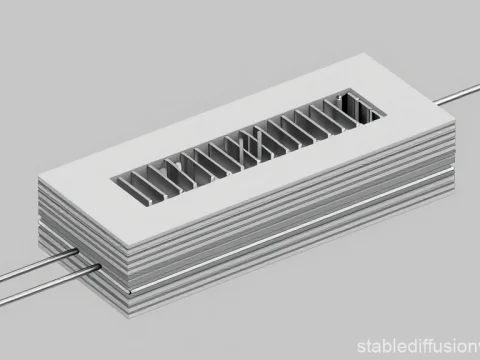 Cutaway View of a Piezoelectric Stack Actuator