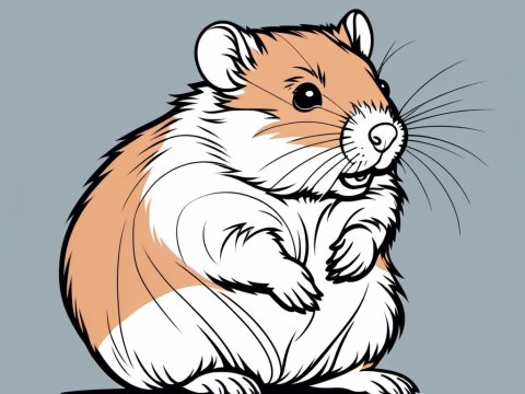 Cute Cartoon Hamster Illustration
