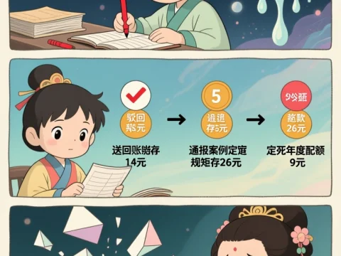 Cute Comic Panels Featuring Traditional Characters and Time Concept