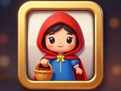Cute Red Riding Hood Character Icon