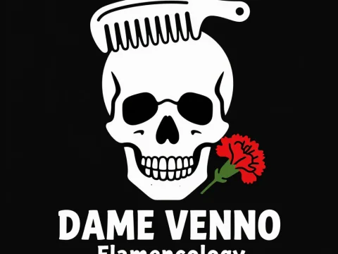 Dame Venno Flamencology Skull Logo