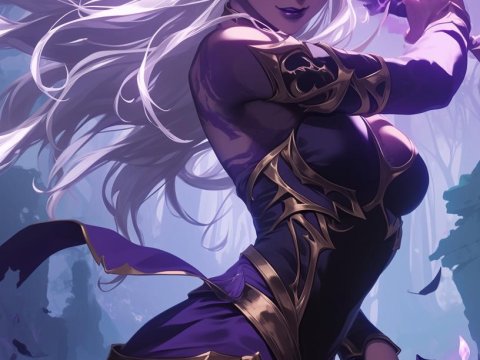 Dark Elf Warrior with Glowing Purple Eyes