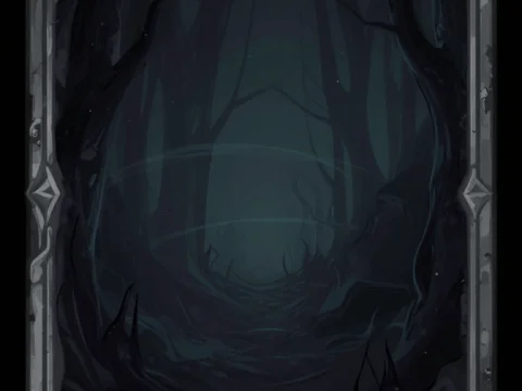 Dark Enchanted Forest Game Card