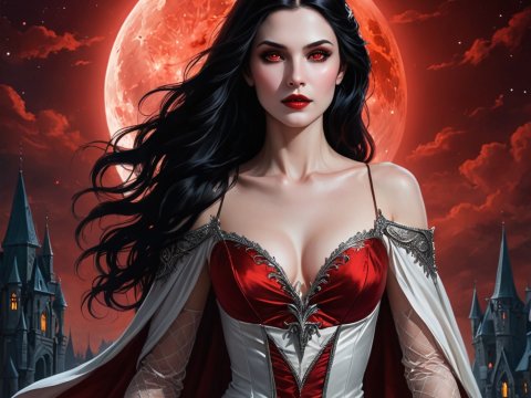 Dark Enchantress Under the Blood Moon
