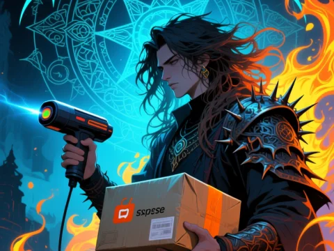 Dark Fantasy Shopee Express Delivery with Gothic Aesthetic