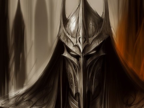 Dark Lord Sauron in Menacing Armor