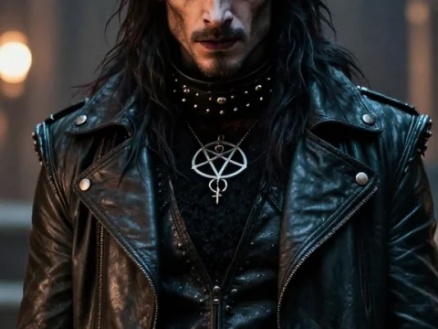 Dark Satanic Werewolf Demon Portrait