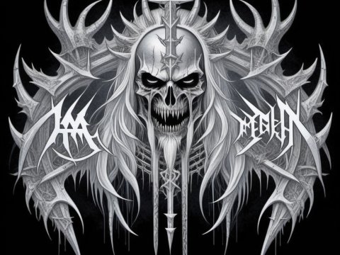 Dark Skull Warrior with Spiked Armor and Sword