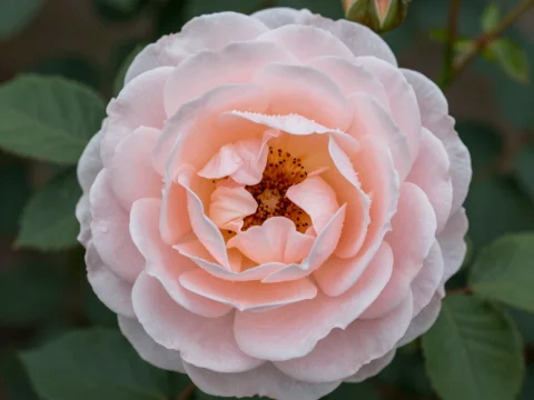 Delicate Hybrid Tea Rose in Soft Pink
