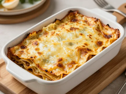 Delicious Baked Lasagna with Golden Cheese Crust