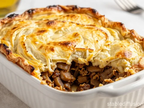 Delicious Homemade Shepherd's Pie with Golden Crust