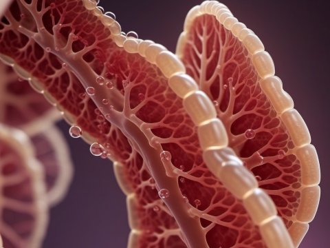 Detailed 3D Render of Biological Tissue Structure