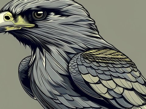 Detailed Illustration of a Majestic Eagle