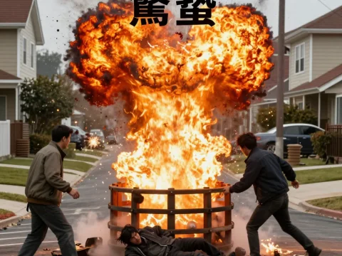 Dramatic Bomb Explosion in Residential Street