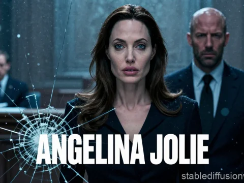 Dramatic Courtroom Scene Featuring a Woman and Man