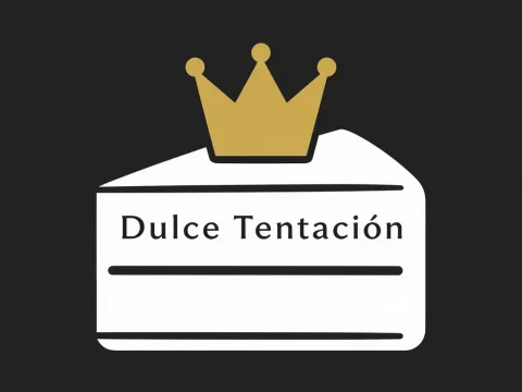 Dulce Tentación Elegant Cake Logo Design
